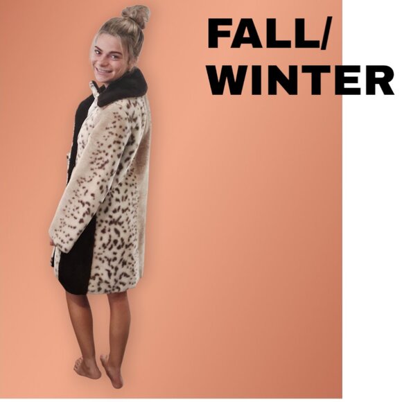 60’s Faux Fur Animal Print Double Breasted Coat by Collins & Aikman - Picture 10 of 11